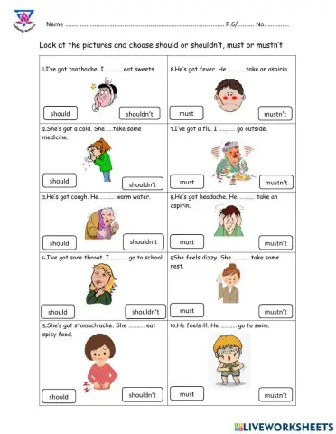 Should shouldn't must mustn't