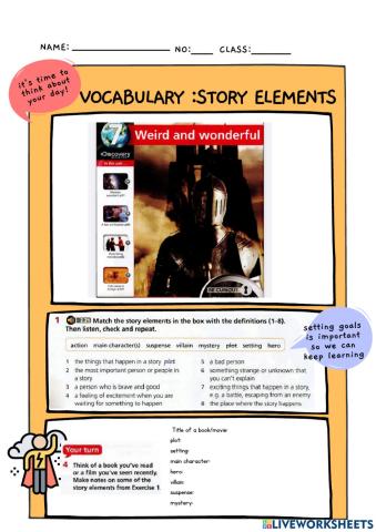 Vocabulary:Story Elements