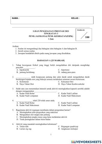 Ujian pjpk ting 3