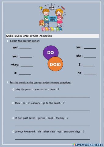 Present Simple - Questions and Short Answers