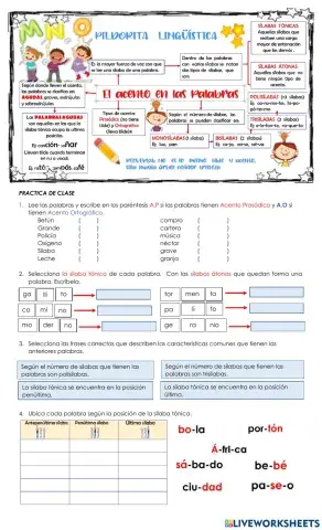 El acento en las palabras