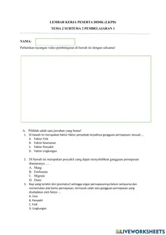 Lkpd kelas v tema 2 subtema  2 pb 1