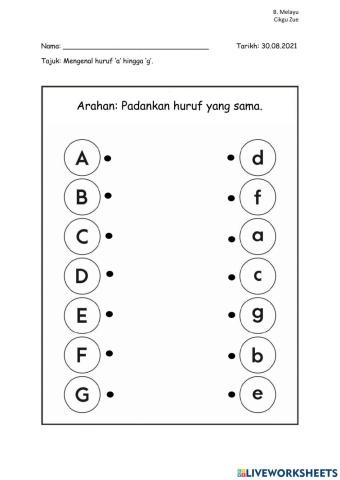 Mengenal huruf besar dan kecil
