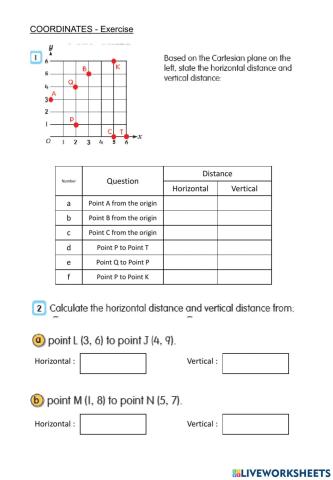 Distance between two coordinates