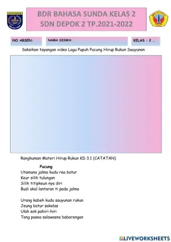 BDR Bahasa Sunda Kelas 2 Semester 1