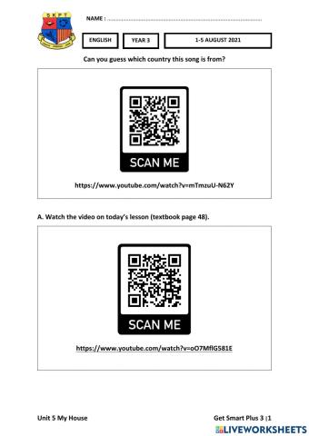 ENG Y3 Week 25 (1-5 AUG) Worksheets 2