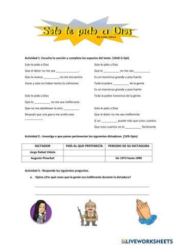 Canción Solo le pido a Dios