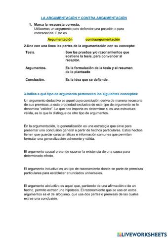 EXAMEN DE ARGUMENTO Y CONTRA ARGUMENTO 4º