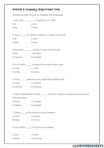Simple Present Tense