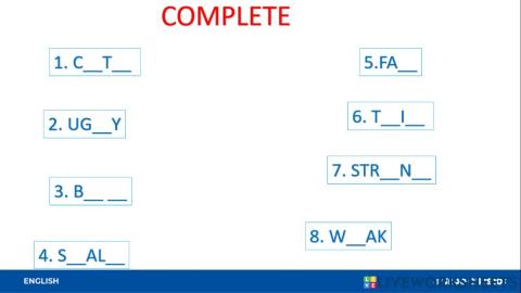 Adjective-5th grade - unit 5
