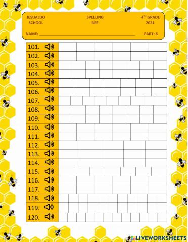 4th Grade Spelling Bee Part 6