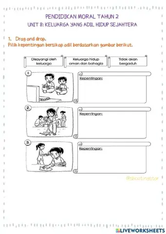 Pendidikan Moral Tahun 2 Unit 8 Ulangkaji