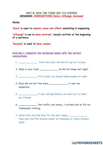 Unit 8: How the tiger got its stripes-Grammar-3