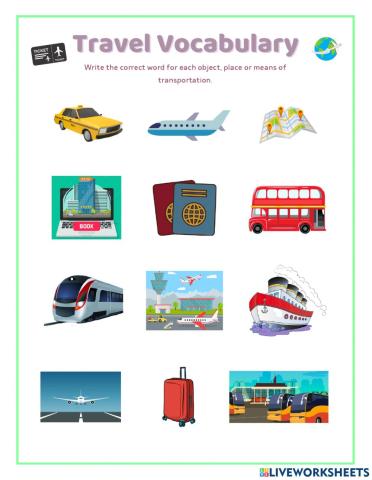Travel vocabulary
