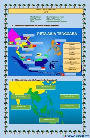 Letak Negara dan Batas Asia Tenggara