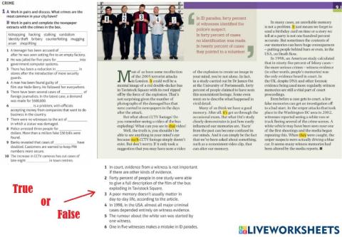 Crime (Upper Speakout)