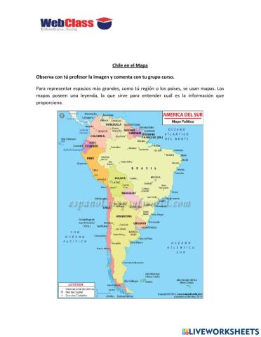 Chile en el mapa