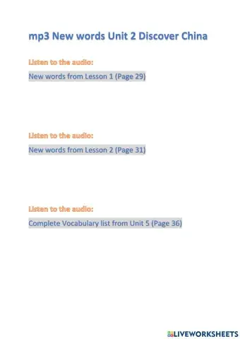 Discover China unit2