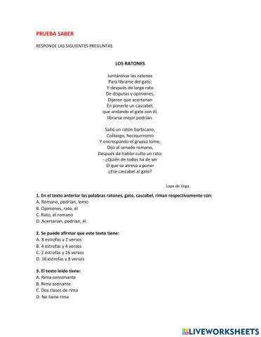 Prueba saber los ratones