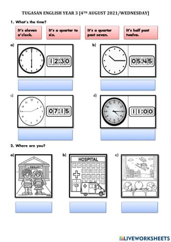 Unit 7: Out and about (Time)