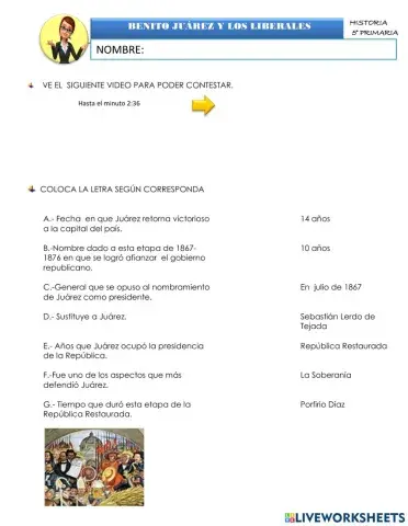 Benito juarez y los liberales