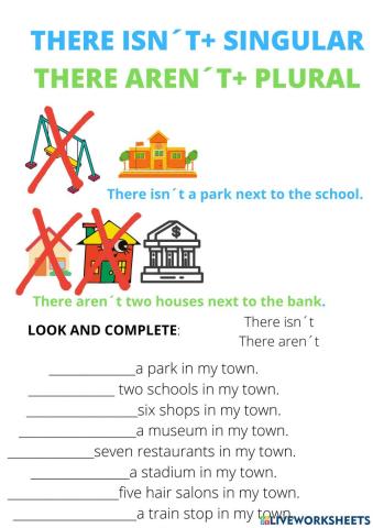 There isn-t and there aren-t