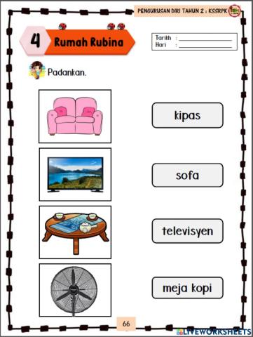 Perabot dan Alatan di Ruang Tamu