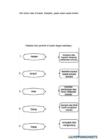 Kata perintah tahun 1