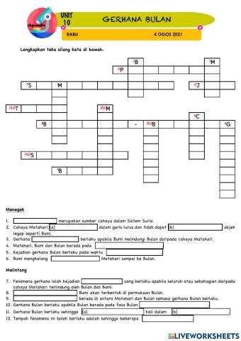 Unit 10 GERHANA BULAN (TEKA SILANG KATA)