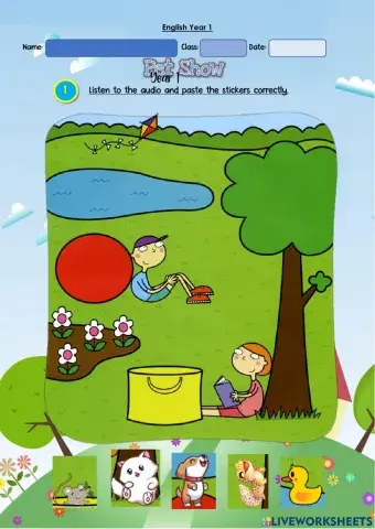 Year 1: Pet Show 6 - Listening and reading