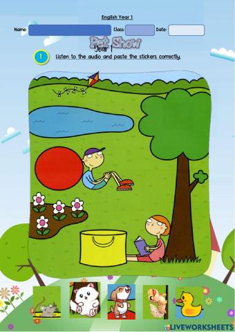 Year 1: Pet Show 6 - Listening and reading