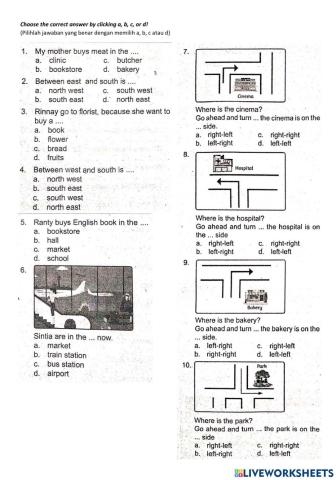 Review Test K6 Direction and Location