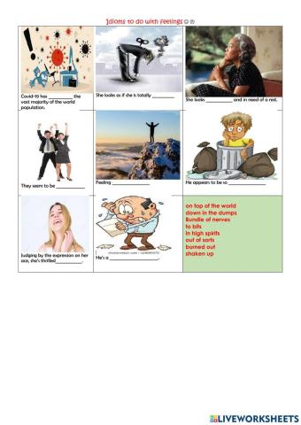 Idioms to do with feelings