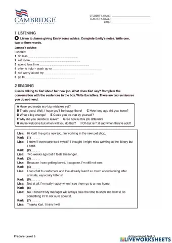 Achievement Test Final