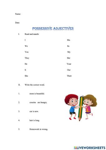 Possessive Adjectives
