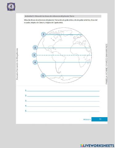 Líneas de referencia del planeta tierra