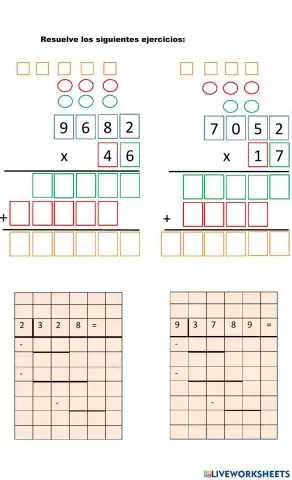 Multiplicación y división