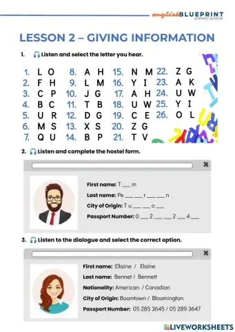 Alphabet and Numbers