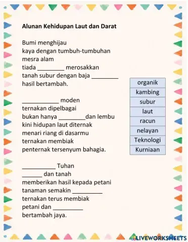 Pertanian dan Penternakan: Sajak Alunan Darat dan Laut