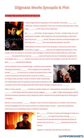 Stigmata Movie Synopsis & Plot