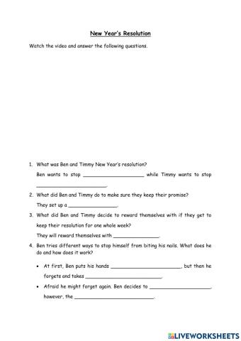 New Year's Resolution