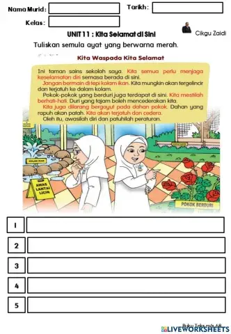 Unit 11 : Kita Selamat di sini