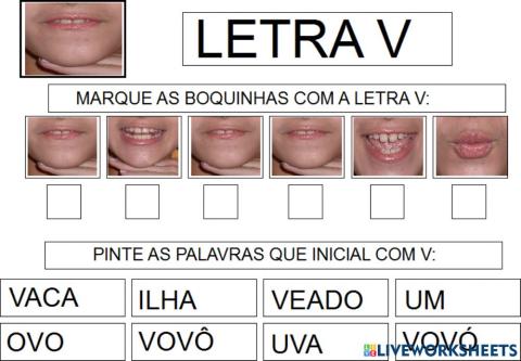 Escolha a Letra V