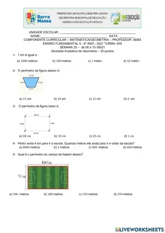 Trabalho de geometria