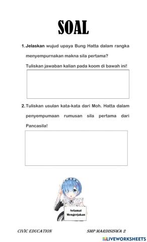 SOAL kelas 7 pertemuan 5