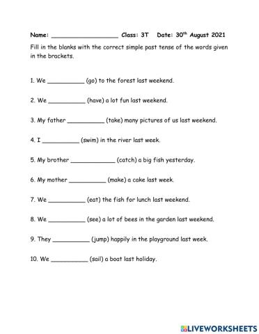 Year 3 Module 9 On holiday