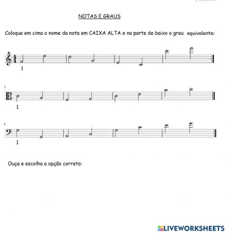 Notas e graus mib 3 e mia7