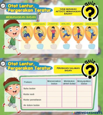 Pjk tahun 1 : OTOT LENTUR, PERGERAKAN TERATUR