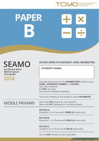 SEAMO 2029 Paper B (Gr3+4)