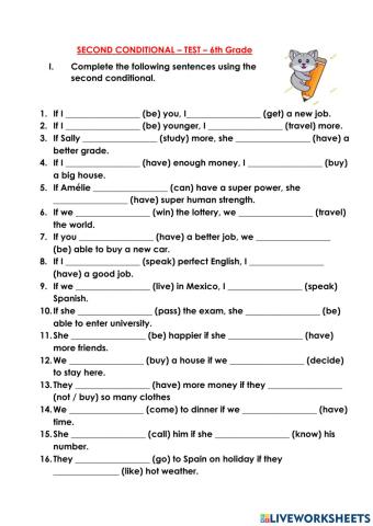 Second conditional - test
